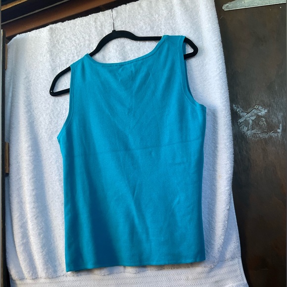 Chico’s Apparel Gemini Sleeveless Knit Tank Topaz/Zesty; NWT; M/8 - Picture 7 of 12